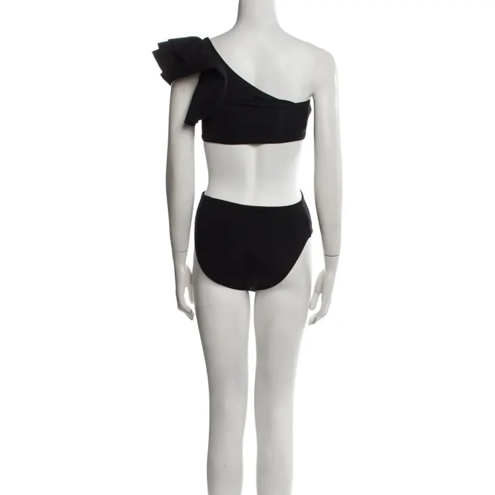 Maygel Coronel Black One-Shoulder Cutout Style Bikini Set NWT Size 10